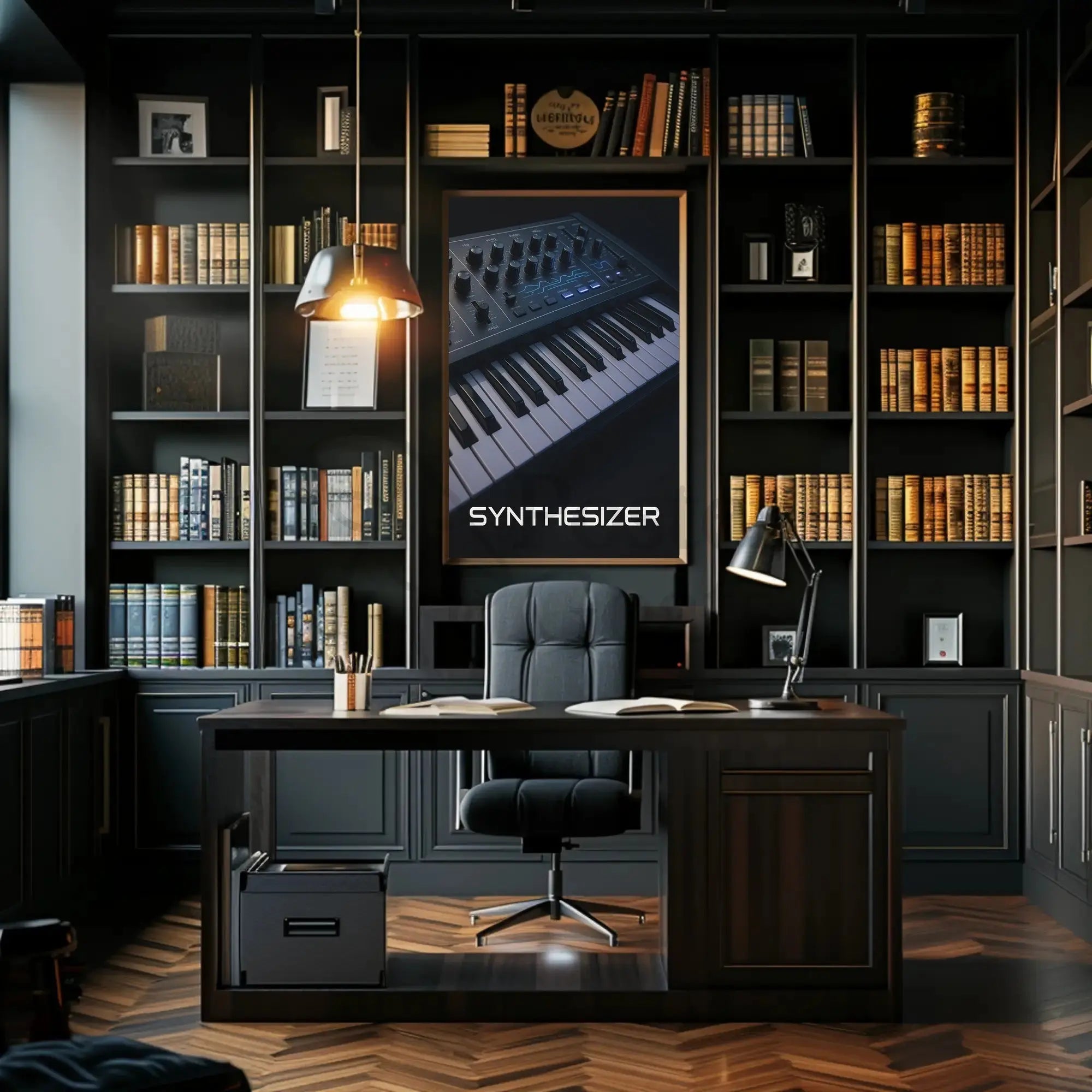 Synthesizer Instrument Electronic Music Abstract Poster PosterGoat