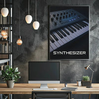 Synthesizer Instrument Electronic Music Abstract Poster PosterGoat
