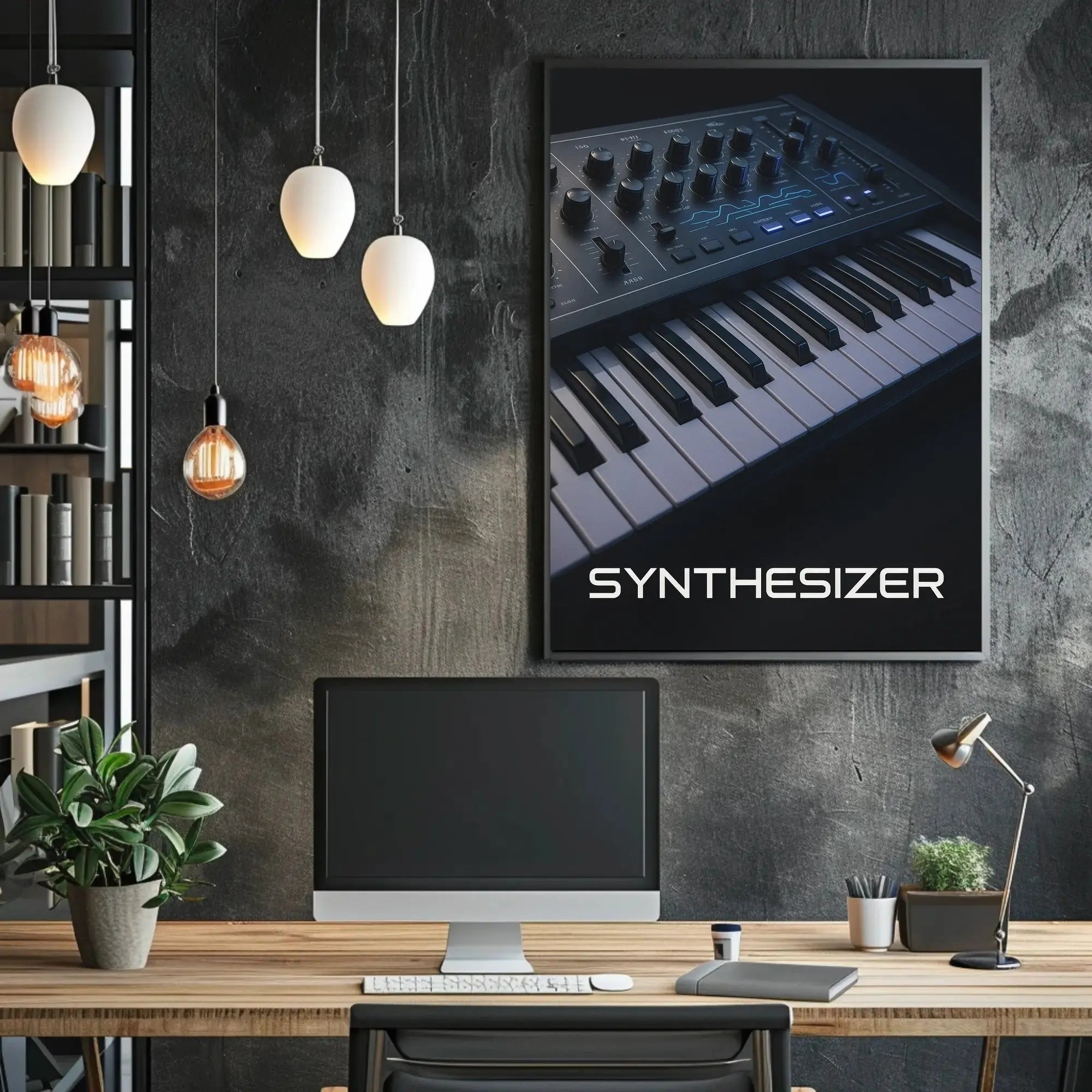 Synthesizer Instrument Electronic Music Abstract Poster PosterGoat