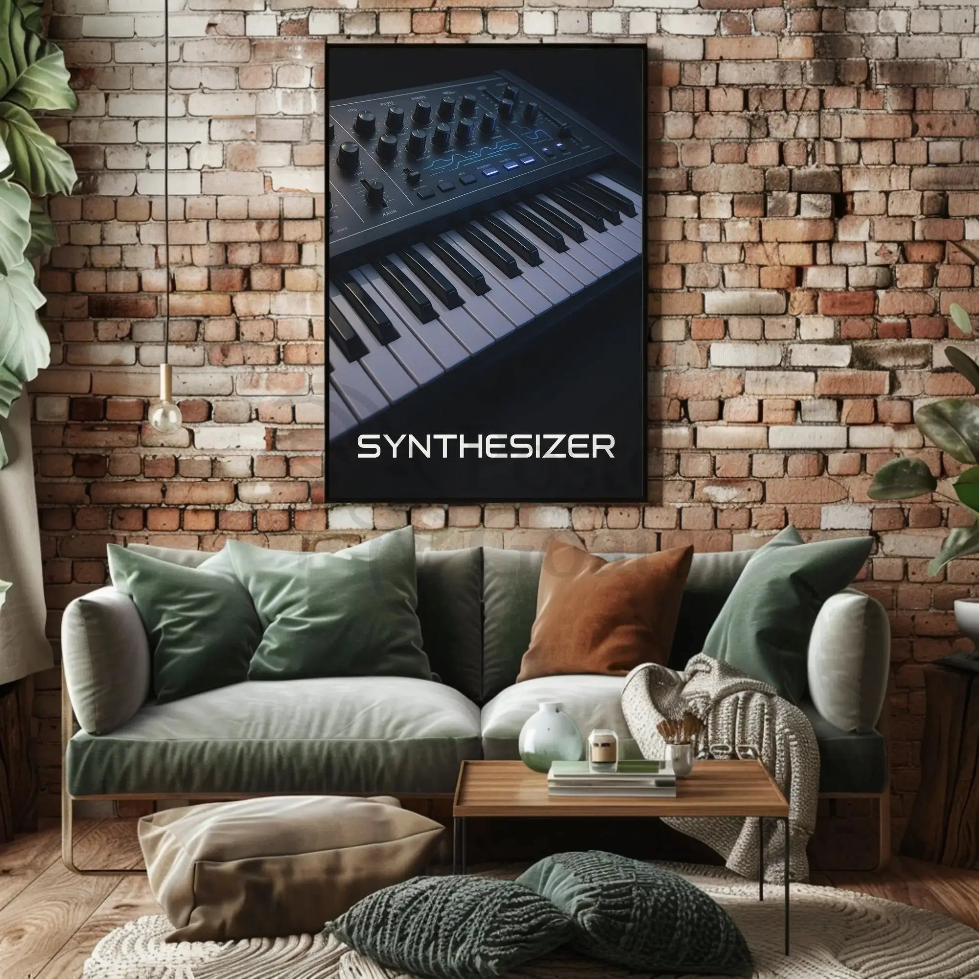 Synthesizer Instrument Electronic Music Abstract Poster PosterGoat