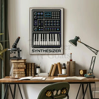 Synthesizer Sound Art Geometric Abstract Poster PosterGoat