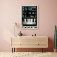 Synthesizer Sound Art Geometric Abstract Poster PosterGoat