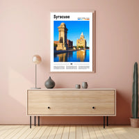 Syracuse New York Scenic Landscape Travel Poster PosterGoat