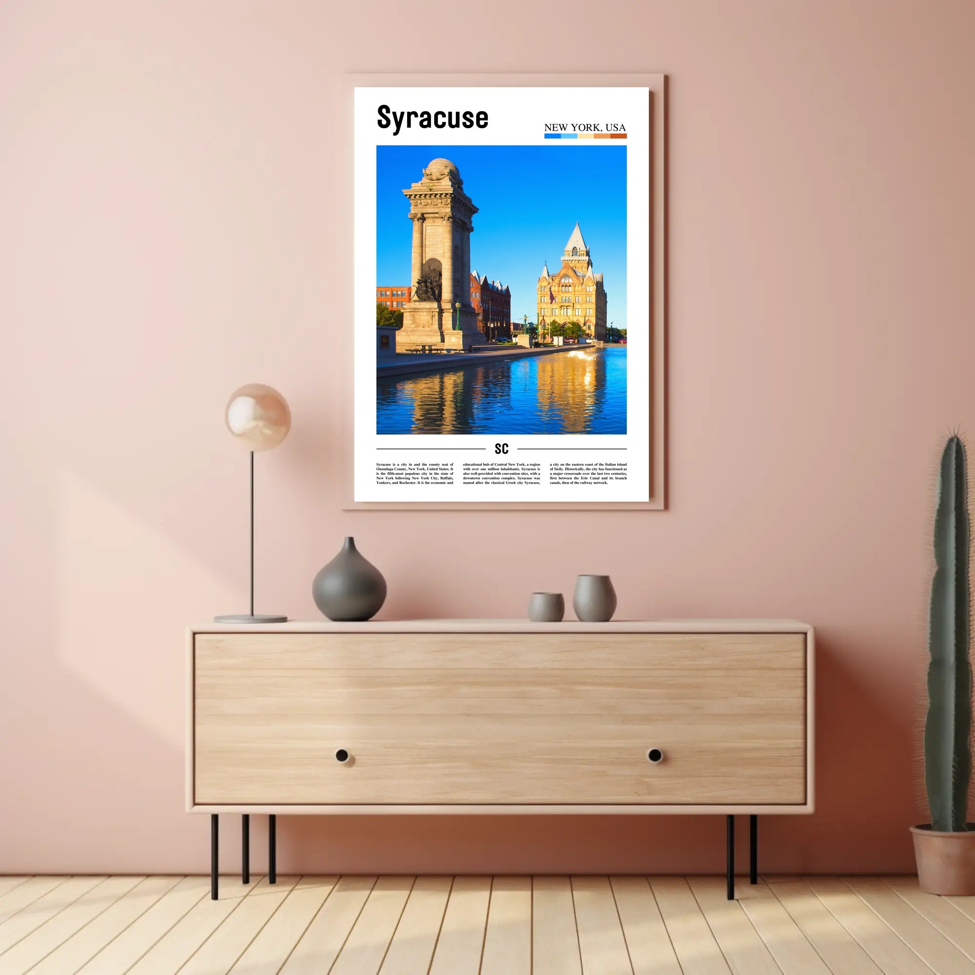 Syracuse New York Scenic Landscape Travel Poster PosterGoat