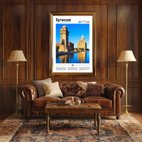 Syracuse New York Scenic Landscape Travel Poster PosterGoat