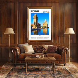 Syracuse New York Scenic Landscape Travel Poster PosterGoat