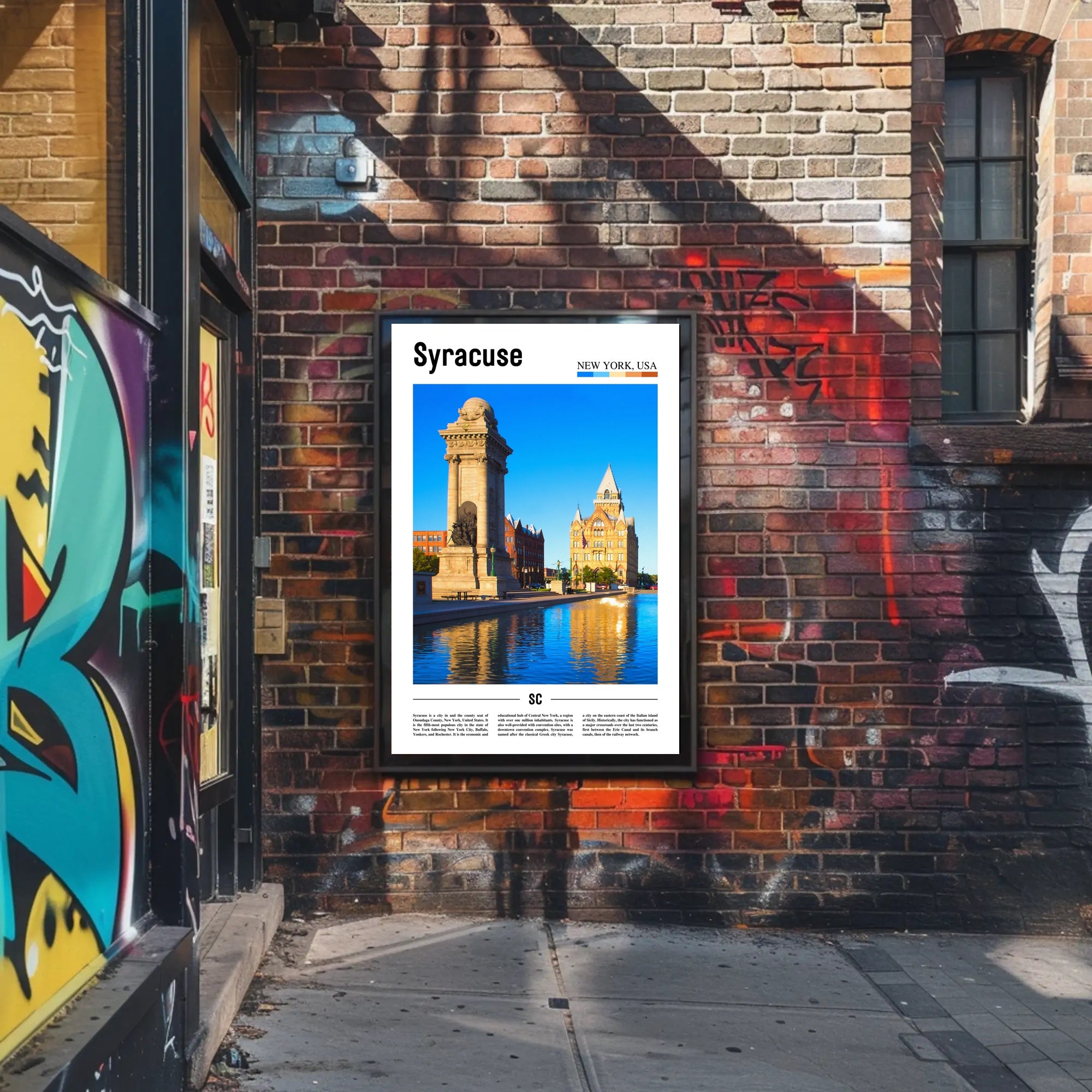 Syracuse New York Scenic Landscape Travel Poster PosterGoat
