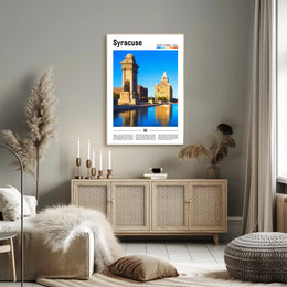 Syracuse New York Scenic Landscape Travel Poster PosterGoat