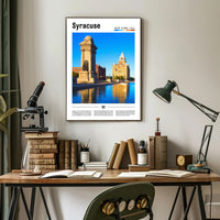 Syracuse New York Scenic Landscape Travel Poster PosterGoat