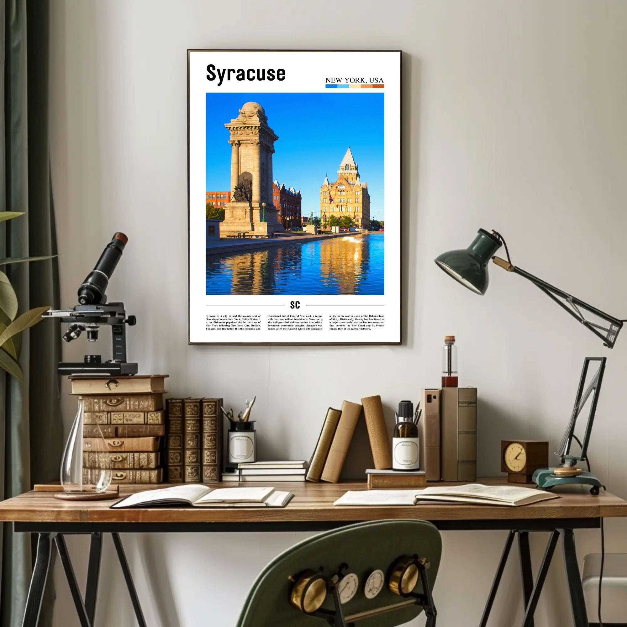 Syracuse New York Scenic Landscape Travel Poster PosterGoat