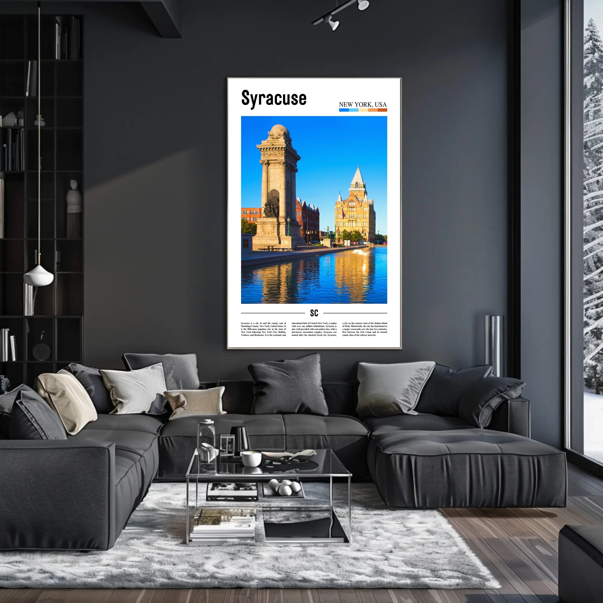 Syracuse New York Scenic Landscape Travel Poster PosterGoat