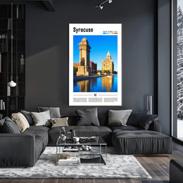 Syracuse New York Scenic Landscape Travel Poster PosterGoat