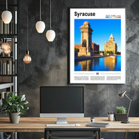 Syracuse New York Scenic Landscape Travel Poster PosterGoat