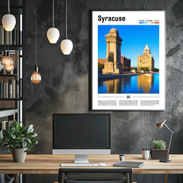 Syracuse New York Scenic Landscape Travel Poster PosterGoat