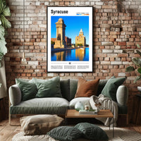 Syracuse New York Scenic Landscape Travel Poster PosterGoat