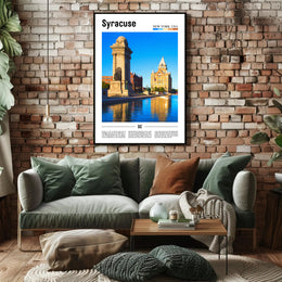 Syracuse New York Scenic Landscape Travel Poster PosterGoat