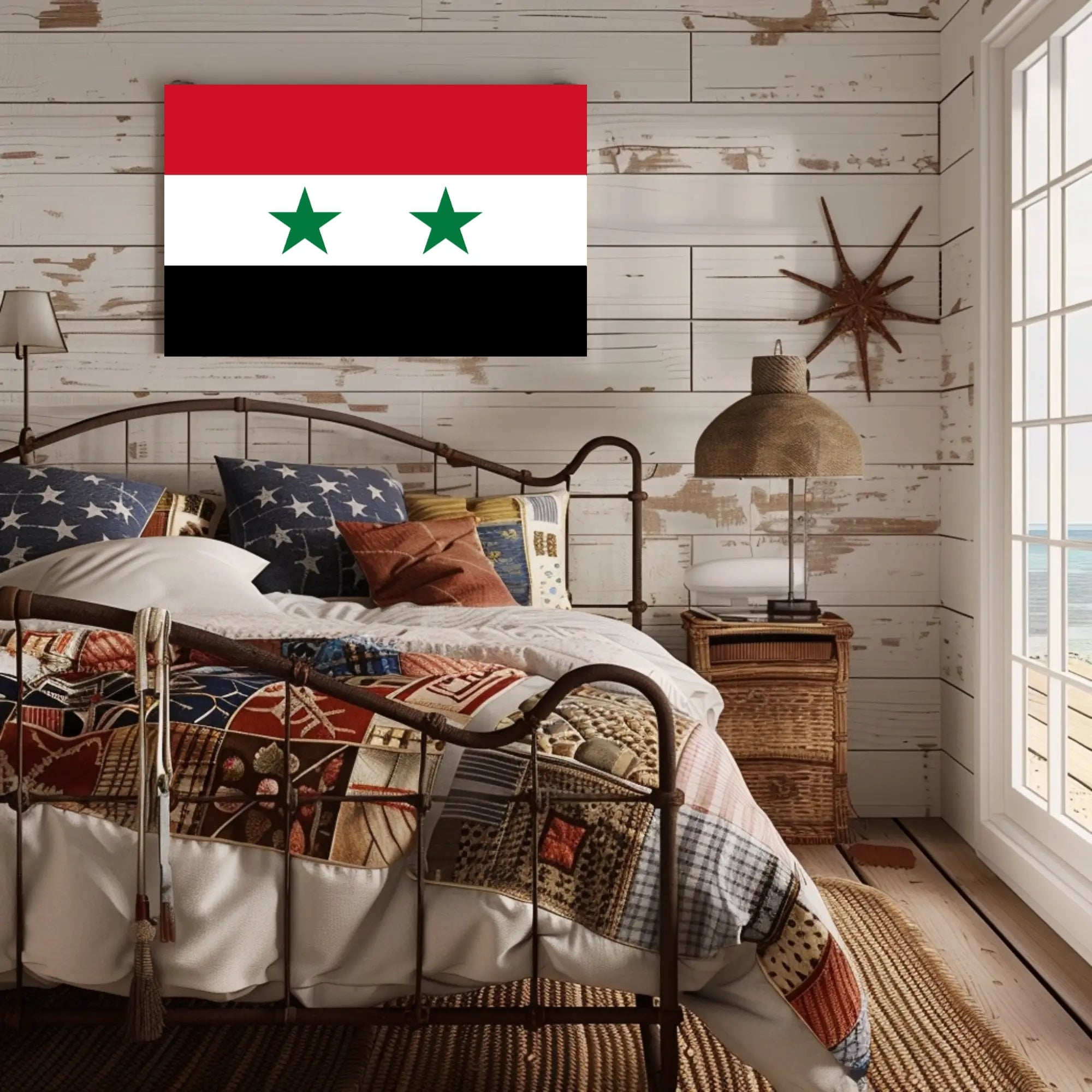 Syria National Flag Pride Country Flag Poster PosterGoat