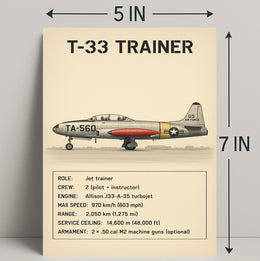 T-33 Trainer Jet Poster PosterGoat