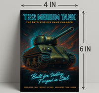 T22 Medium Tank The BattlefieldS Game Poster PosterGoat