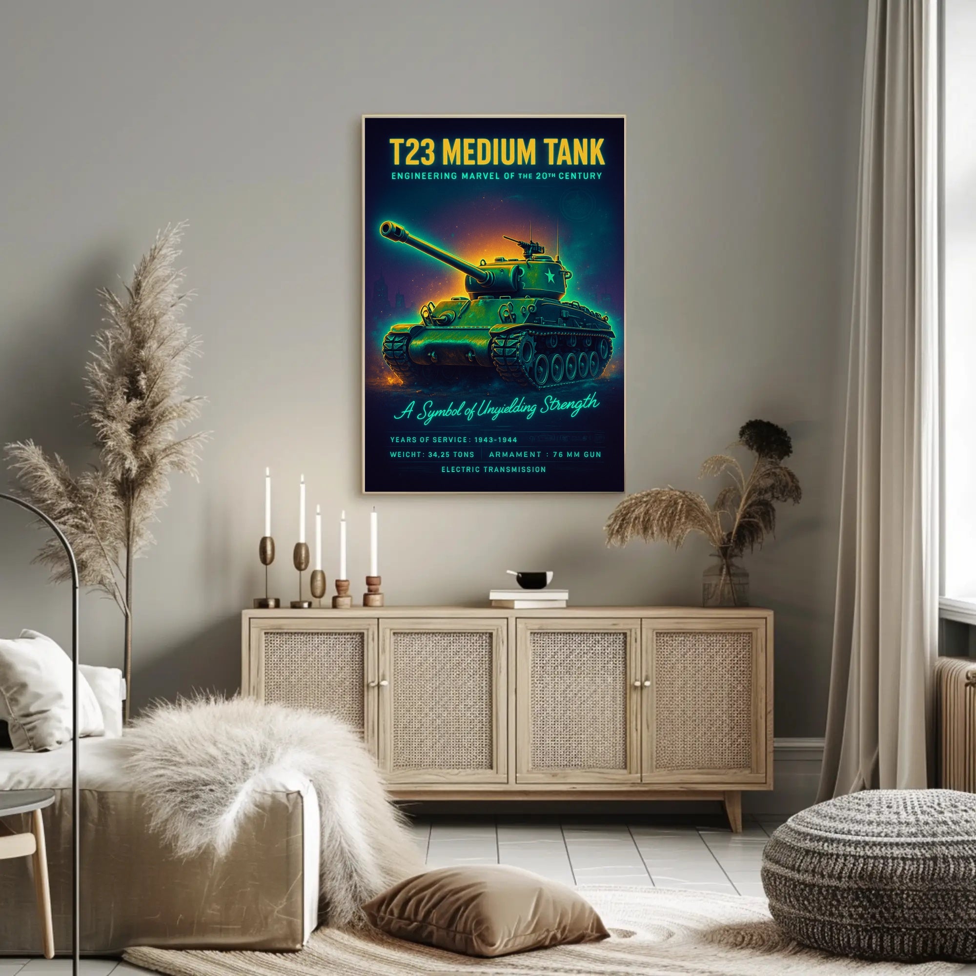 T23 Medium Tank Poster PosterGoat