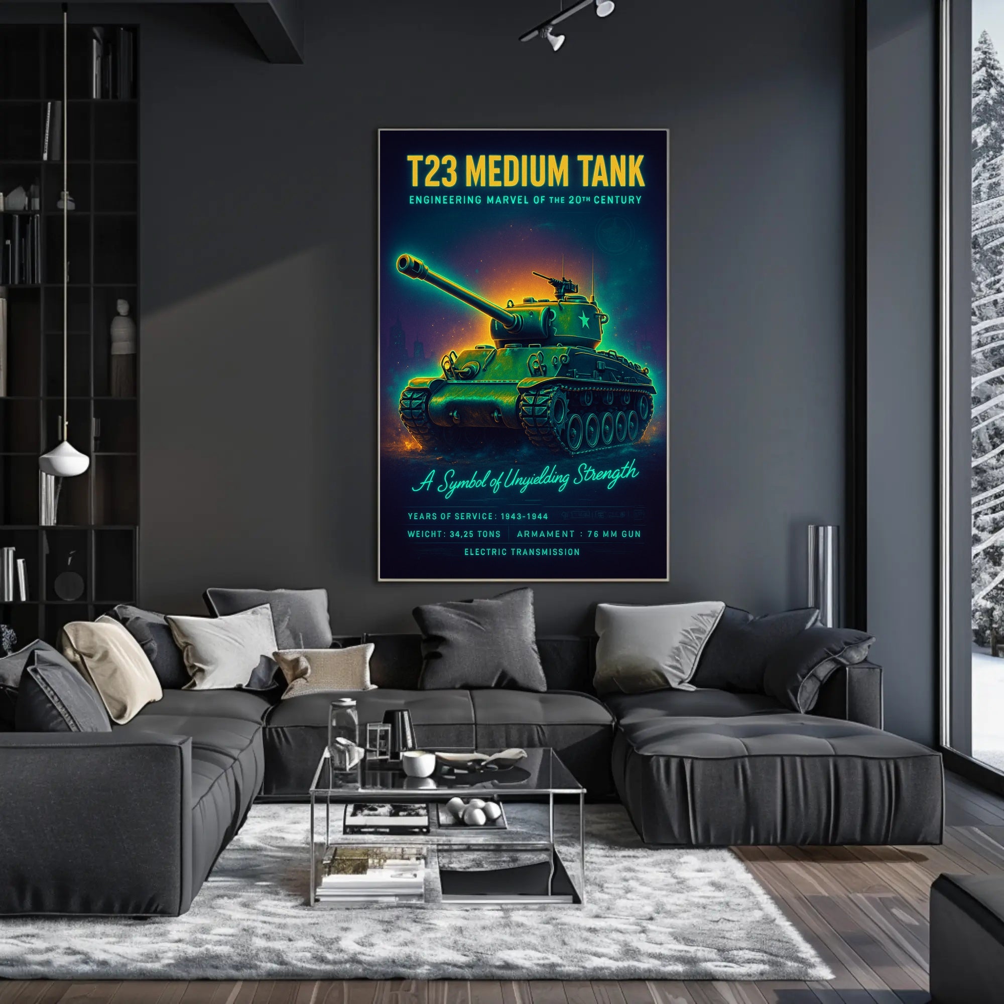 T23 Medium Tank Poster PosterGoat