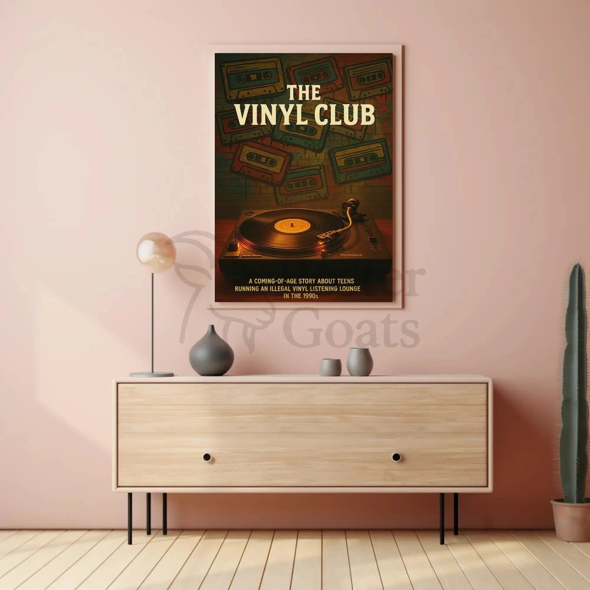 THE VINYL CLUB Retro Music Pop Culture Poster PosterGoat