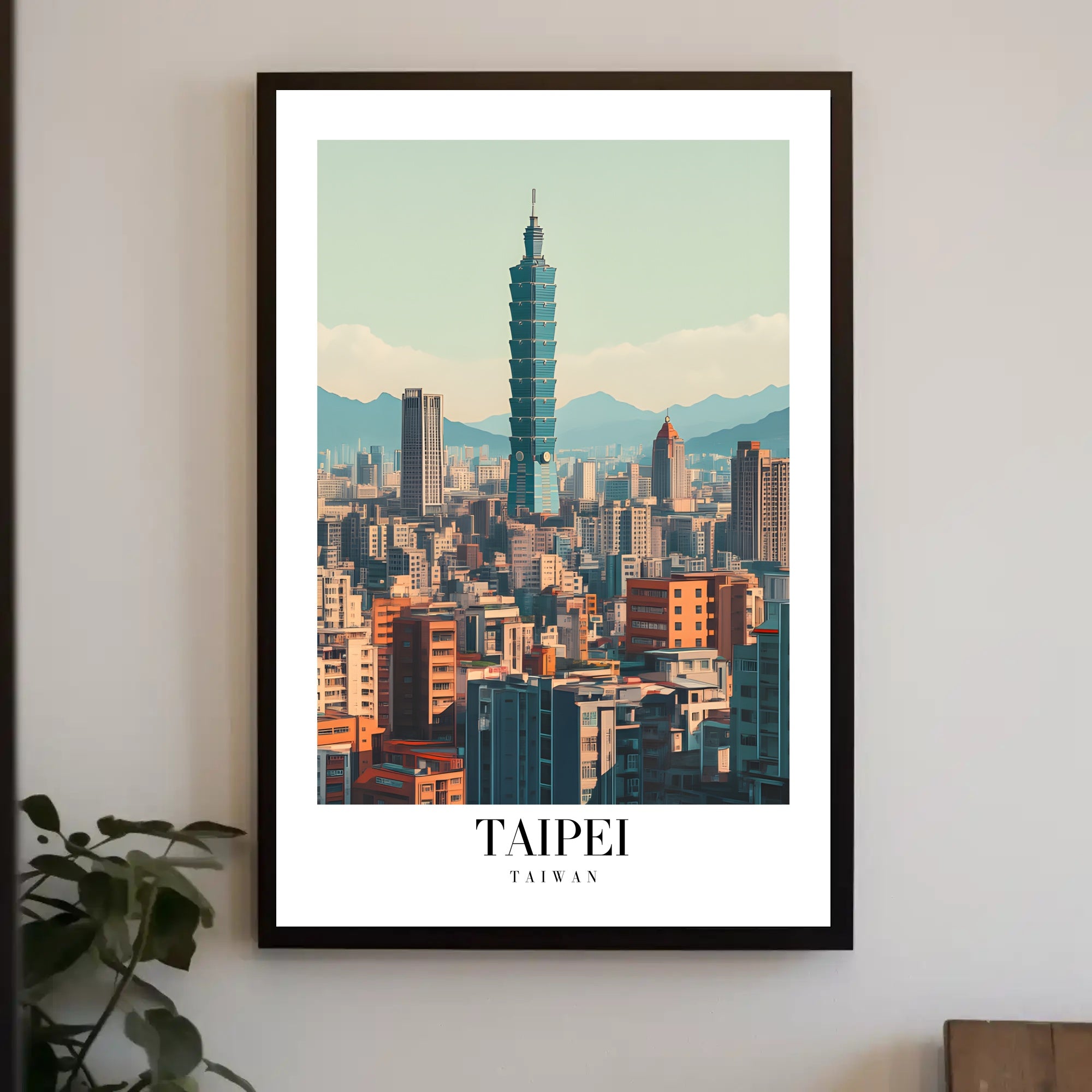 Taipei Cityscape with Iconic Taipei 101 Urban or Cityscape Poster PosterGoat