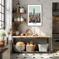 Taipei Cityscape with Iconic Taipei 101 Urban or Cityscape Poster PosterGoat