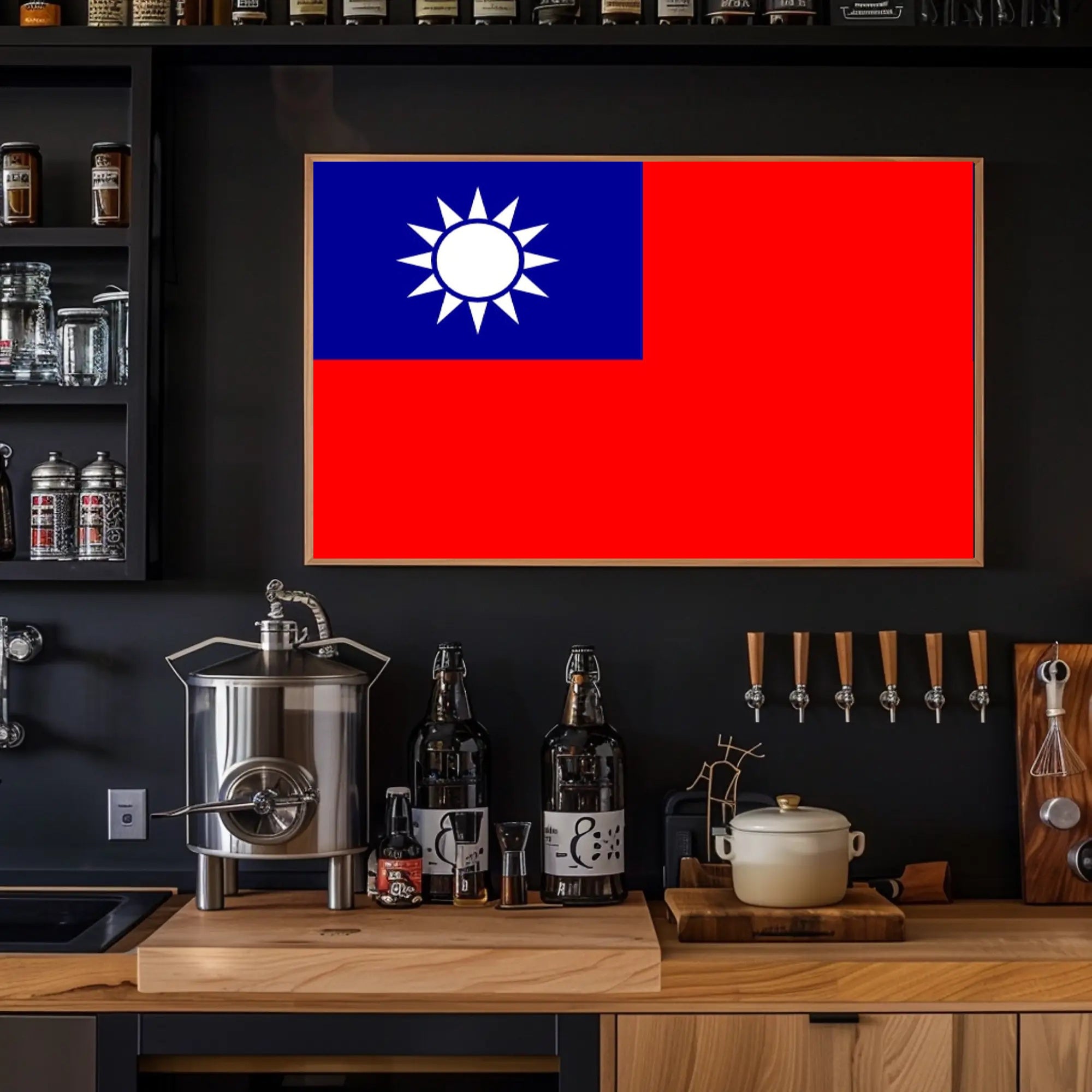 Taiwanese Pride Patriotic Country Flag Poster PosterGoat