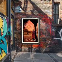 Taj Mahal Romantic Vintage Travel Poster PosterGoat