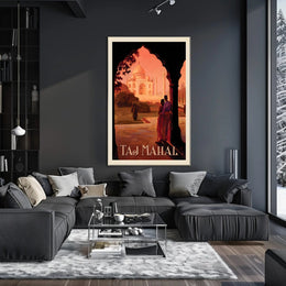 Taj Mahal Romantic Vintage Travel Poster PosterGoat