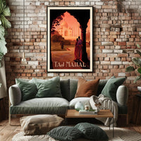 Taj Mahal Romantic Vintage Travel Poster PosterGoat