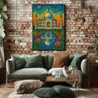 Taj Mahal Van Gogh Style Travel Poster PosterGoat
