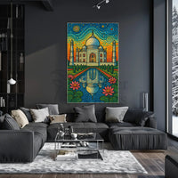 Taj Mahal Van Gogh Style Travel Poster PosterGoat