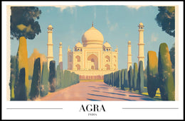 Taj Mahal Vintage Travel Art Poster PosterGoat