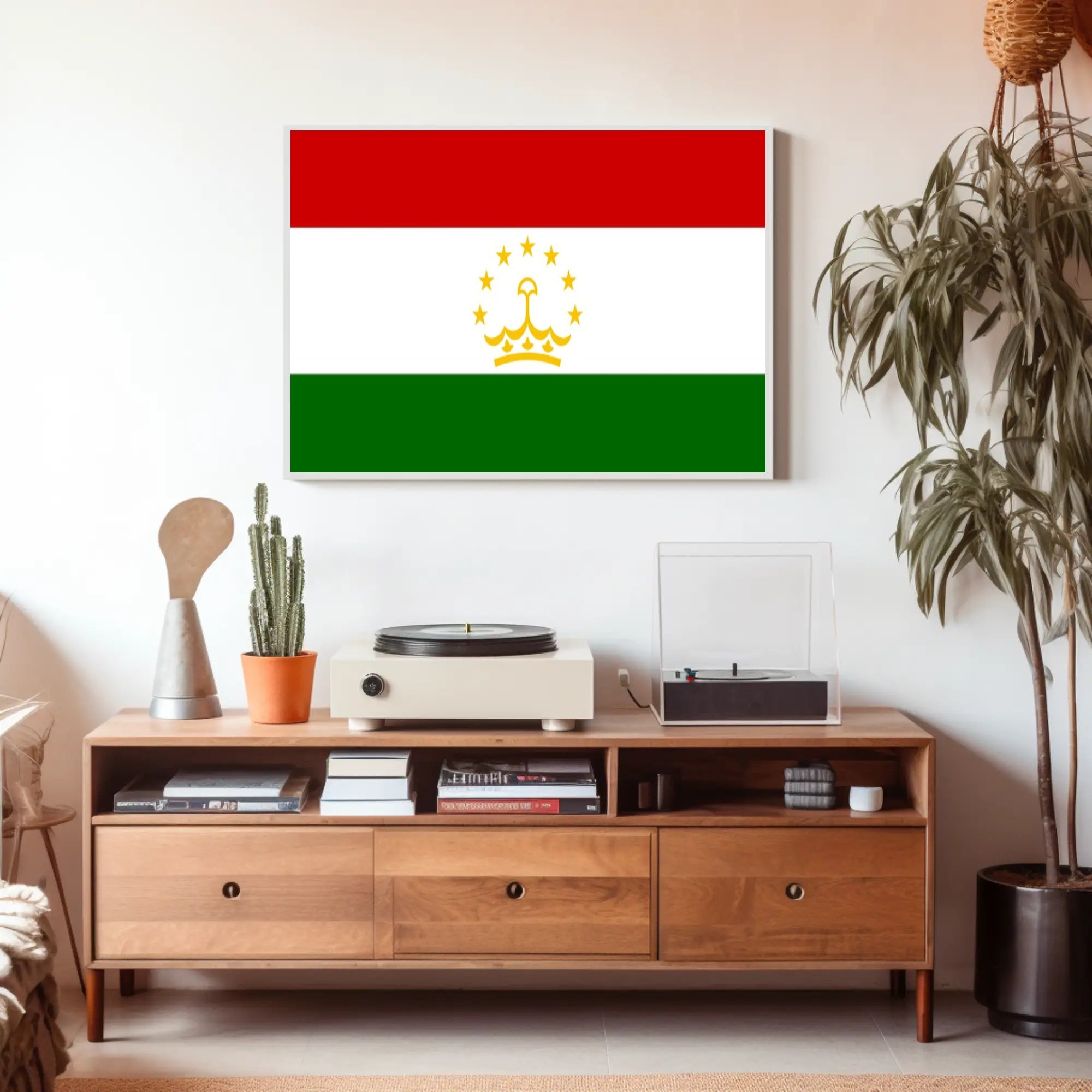 Tajikistan National Flag Art Print for Country Flag Poster PosterGoat