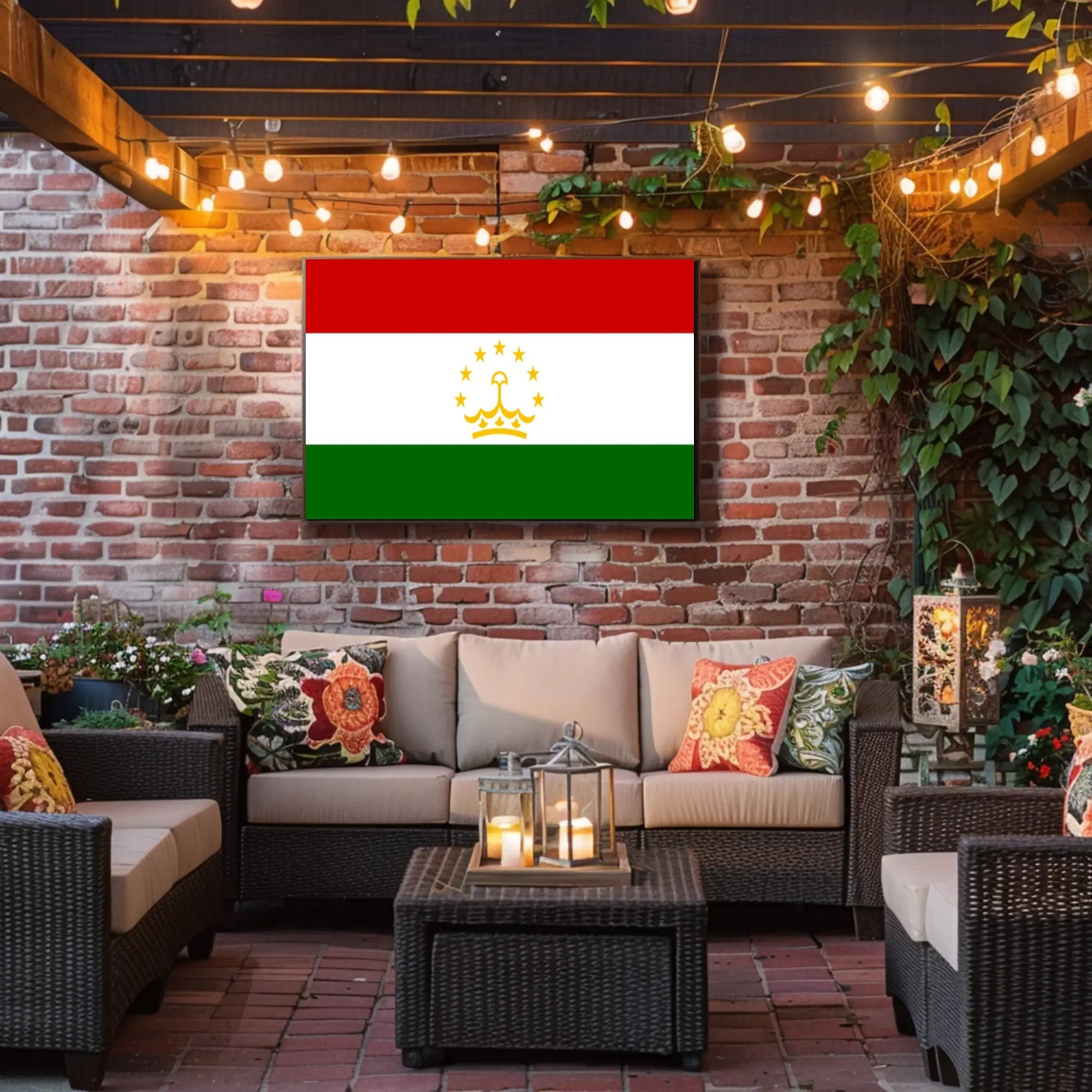 Tajikistan National Flag Art Print for Country Flag Poster PosterGoat