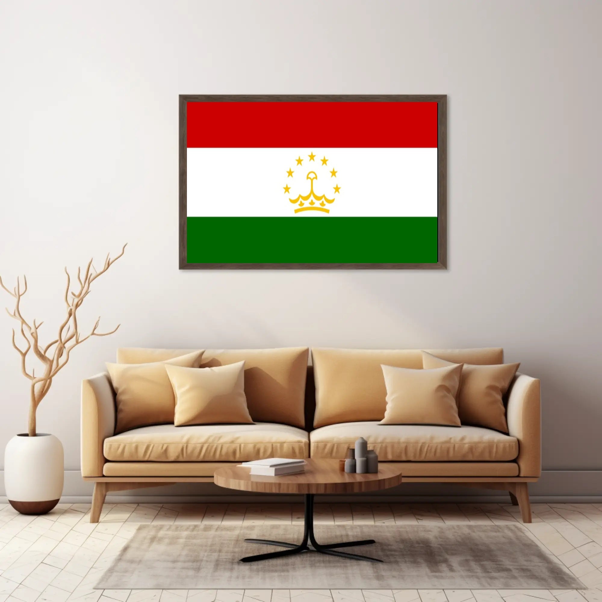 Tajikistan National Flag Art Print for Country Flag Poster PosterGoat