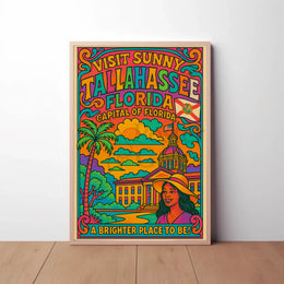 Tallahassee Capitol Sunshine Travel Poster PosterGoat