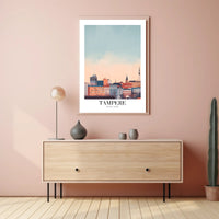 Tampere Cityscape Serene Skyline Modern Urban Cityscape Poster PosterGoat