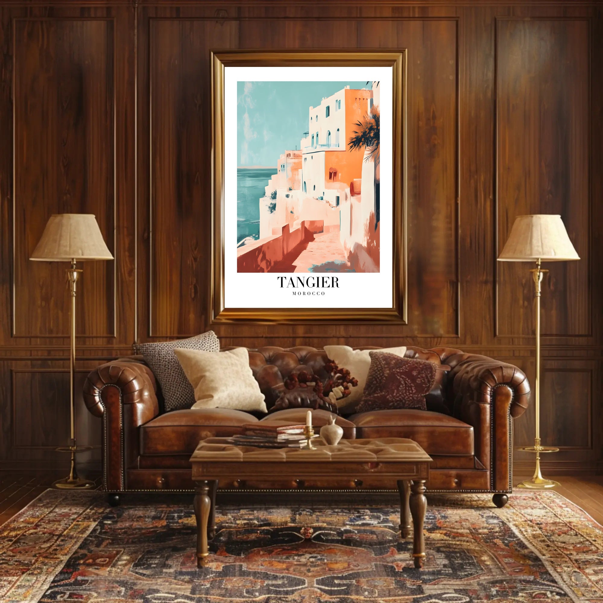 Tangier Cityscape Coastal View Urban or Cityscape Poster PosterGoat