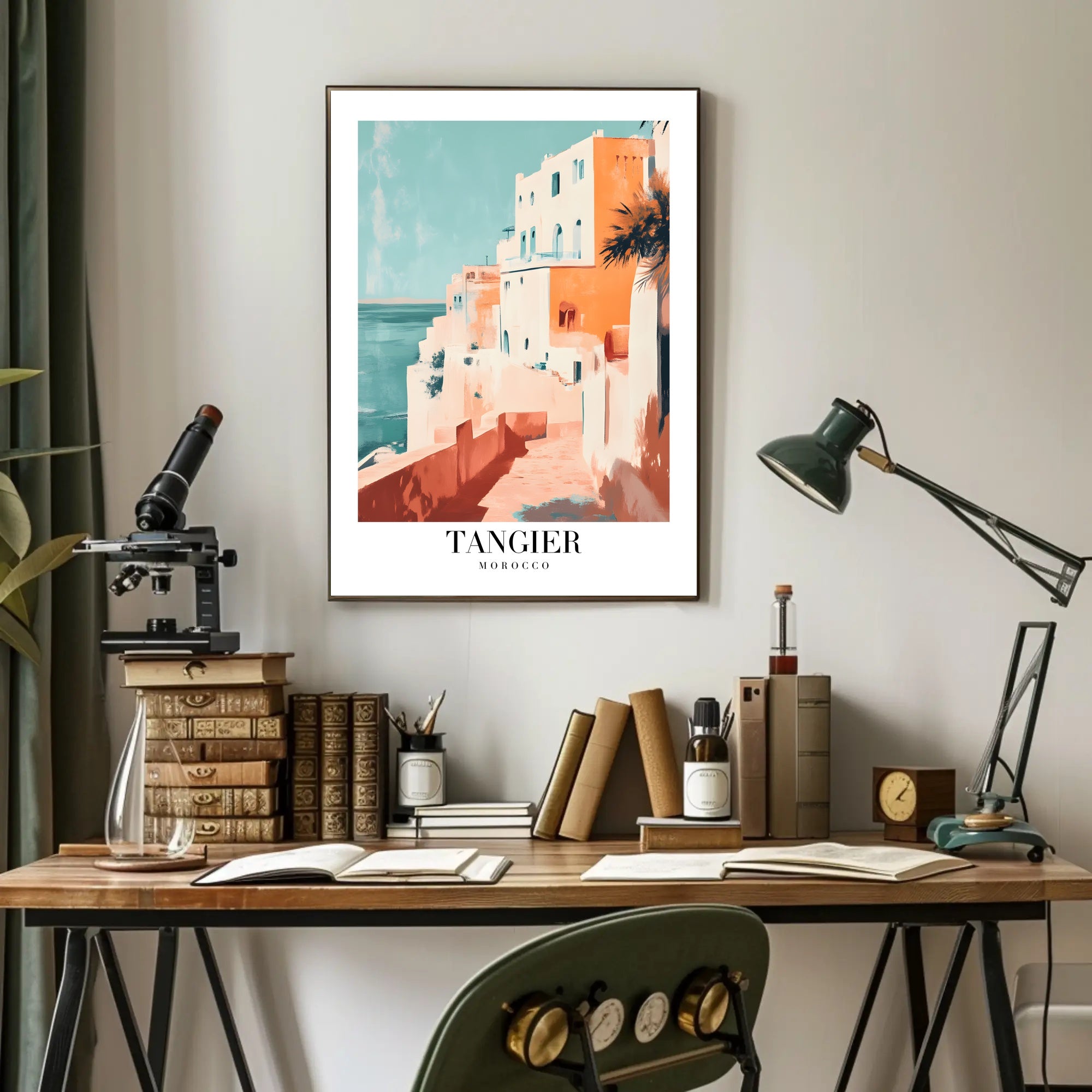 Tangier Cityscape Coastal View Urban or Cityscape Poster PosterGoat