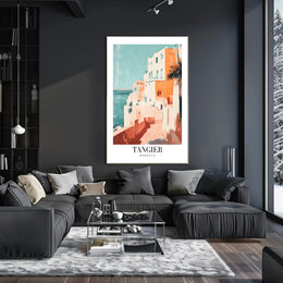 Tangier Cityscape Coastal View Urban or Cityscape Poster PosterGoat