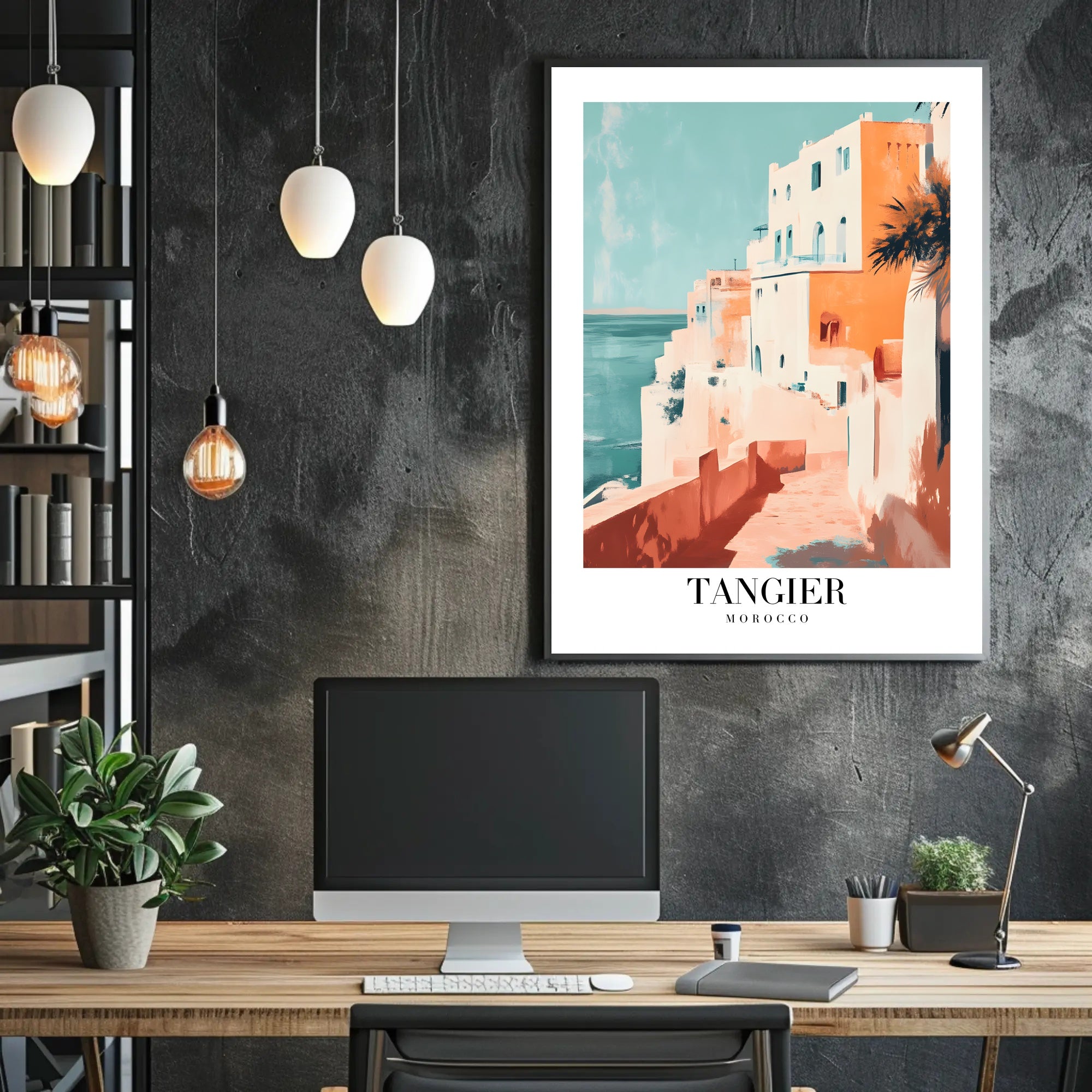 Tangier Cityscape Coastal View Urban or Cityscape Poster PosterGoat