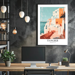 Tangier Cityscape Coastal View Urban or Cityscape Poster PosterGoat