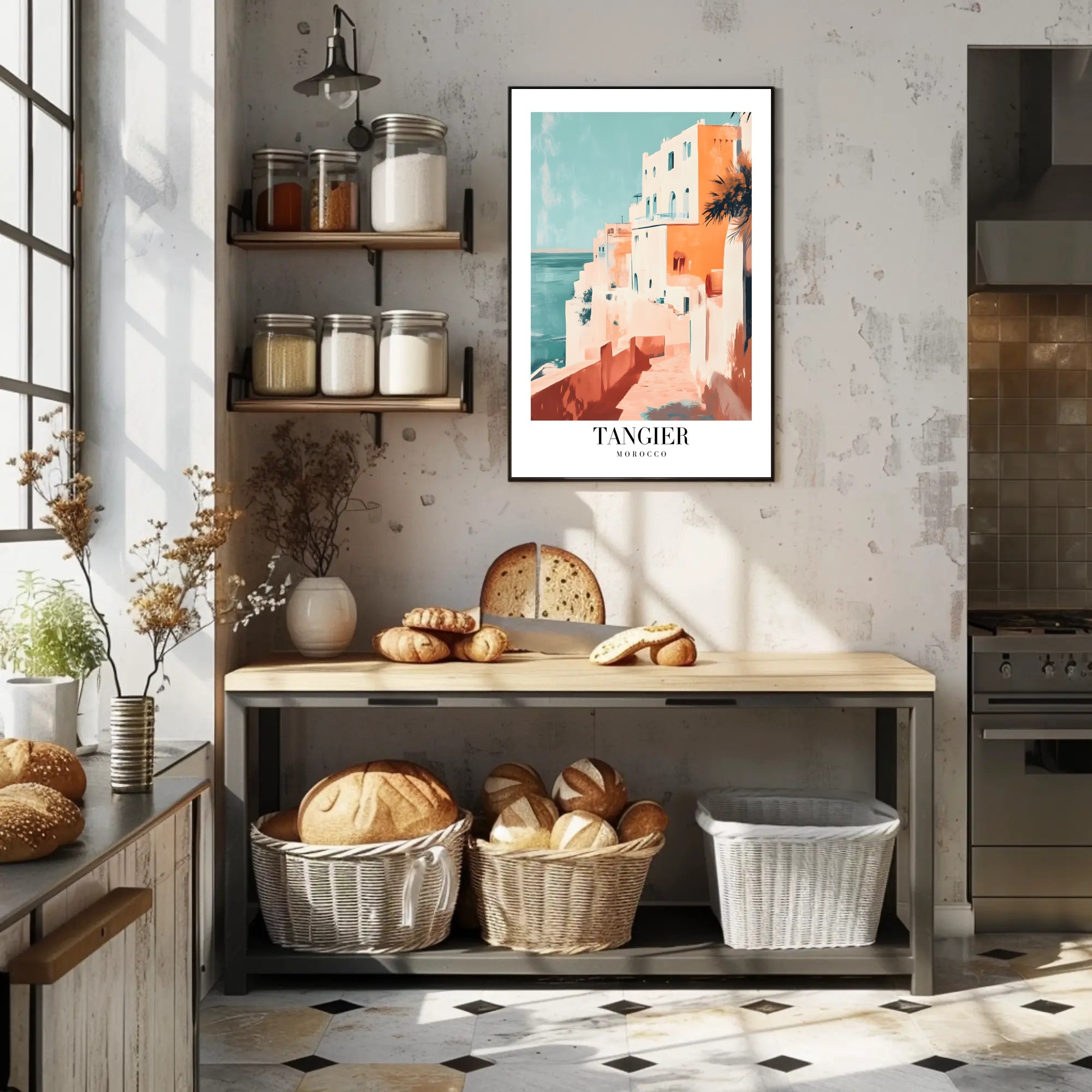 Tangier Cityscape Coastal View Urban or Cityscape Poster PosterGoat