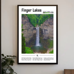 Taughannock Falls Scenic New York Travel Poster PosterGoat