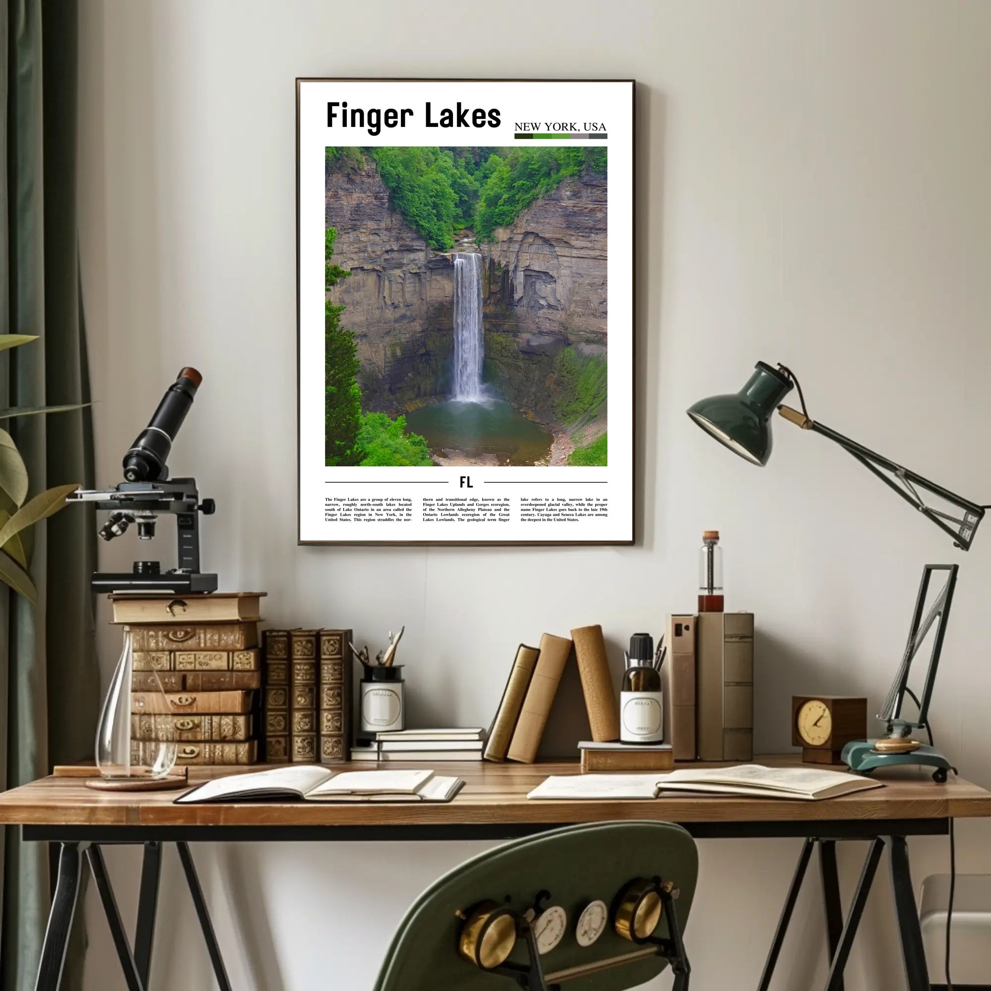 Taughannock Falls Scenic New York Travel Poster PosterGoat