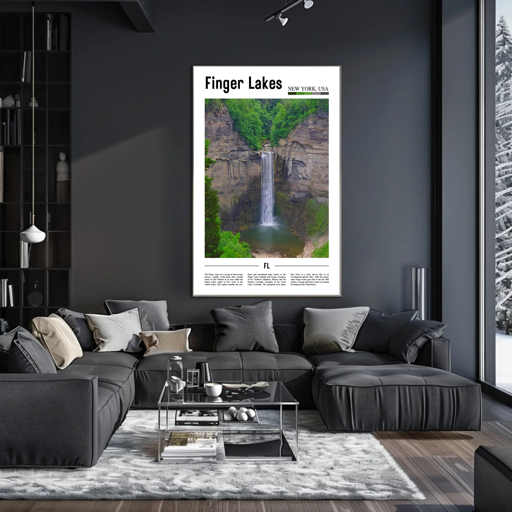 Taughannock Falls Scenic New York Travel Poster PosterGoat
