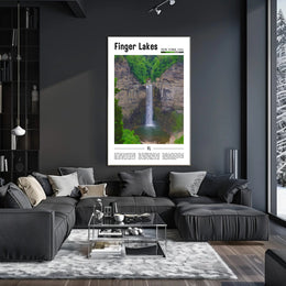 Taughannock Falls Scenic New York Travel Poster PosterGoat